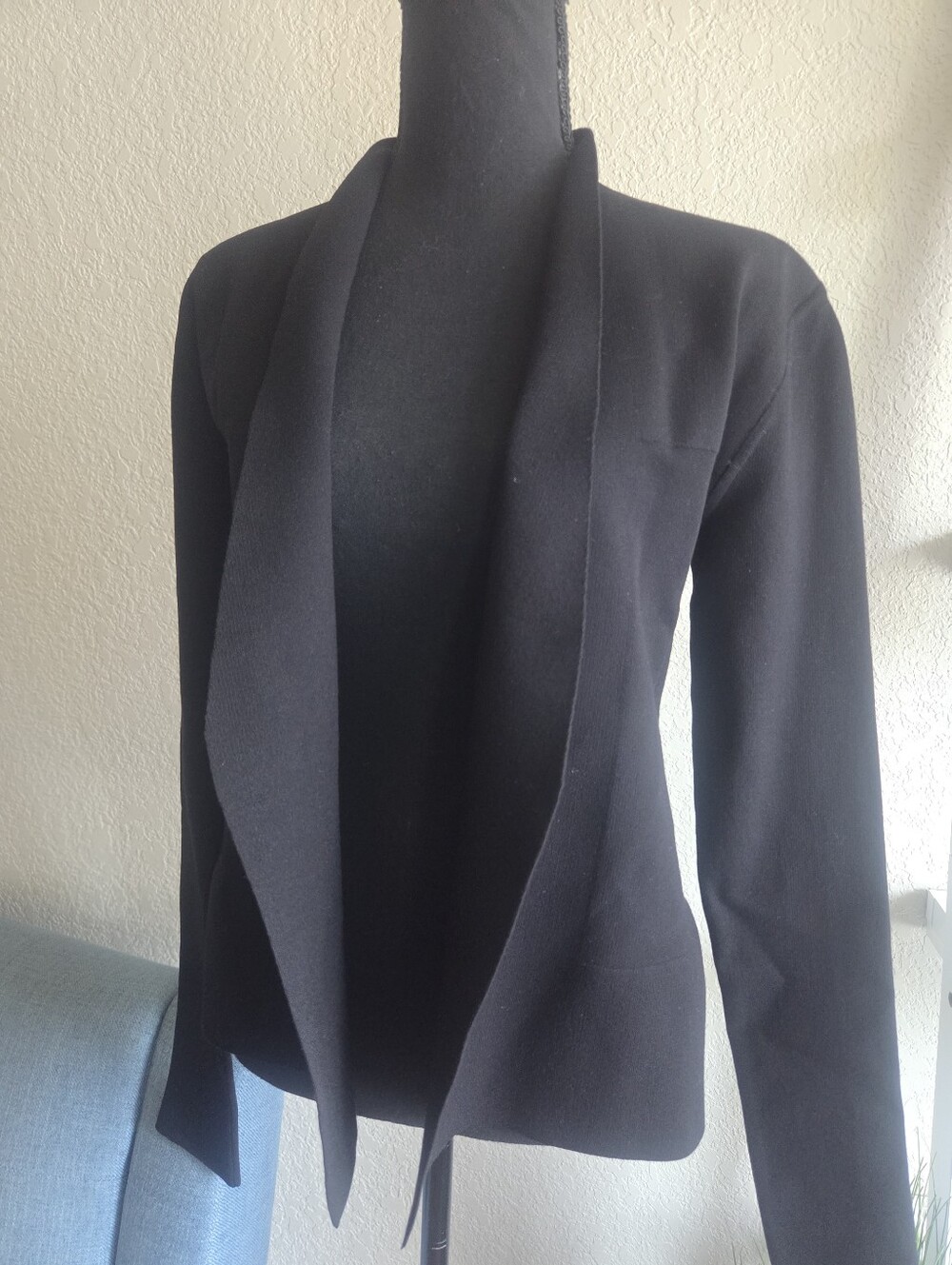 Rick Owens Black Open-Front Women's Blazer Jacket